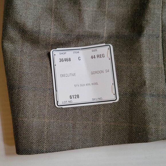 NWT - JAB  Silk / Wool  🌝 Blazer Suit Top Jacket // Olive Plaid - 44R - Picture 5 of 9